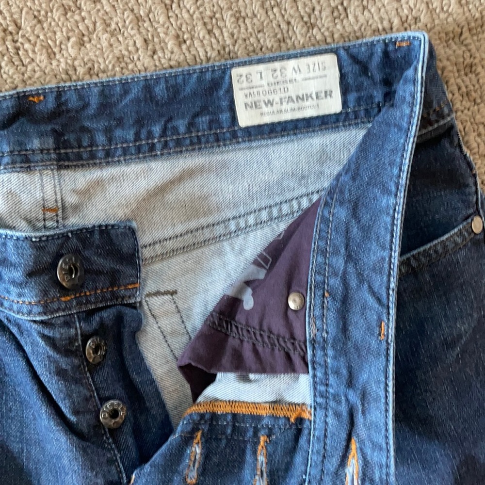 Diesel Men's Bootcut Jeans - Dark Blue
